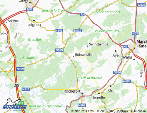 MICHELIN Buissonville map - ViaMichelin
