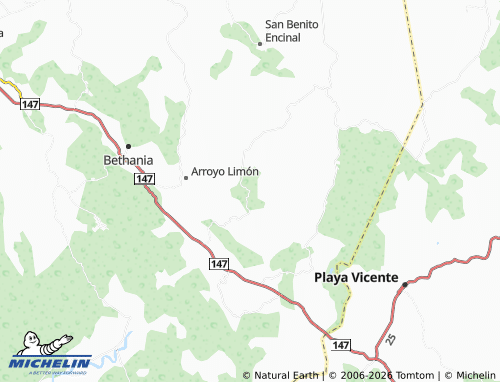 Carte MICHELIN Pueblo Nuevo Ojo de Agua - ViaMichelin