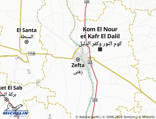 Carte MICHELIN Zefta - ViaMichelin