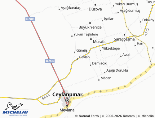 MICHELIN Ceylan map - ViaMichelin