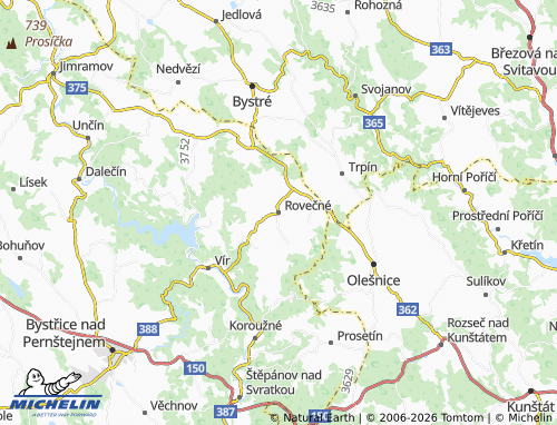 Mappa MICHELIN Rovečné - ViaMichelin