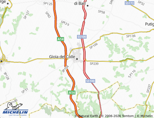 MICHELIN Gioia del Colle map - ViaMichelin