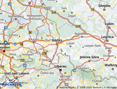 Carte MICHELIN Zgorzelecki - ViaMichelin