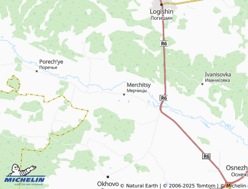 MICHELIN Merchitsy map - ViaMichelin