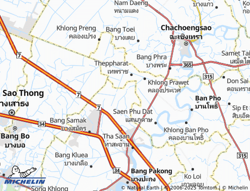 MICHELIN Nong Chok map - ViaMichelin