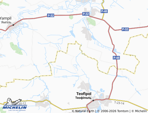 MICHELIN Chovhuziv map - ViaMichelin