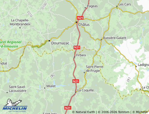 MICHELIN Firbeix map - ViaMichelin