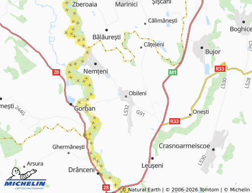 Mapa MICHELIN Obileni - ViaMichelin