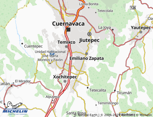 MICHELIN Fraccionamiento Club de Golf Paraíso map - ViaMichelin