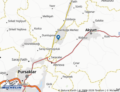 MICHELIN Balıkhisar map - ViaMichelin