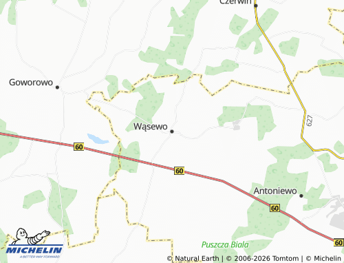 Carte MICHELIN Wąsewo - ViaMichelin