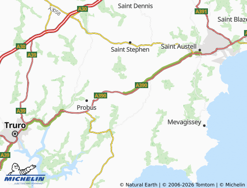 Carte MICHELIN Grampound with Creed - ViaMichelin
