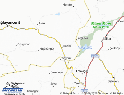MICHELIN Bozlar map - ViaMichelin