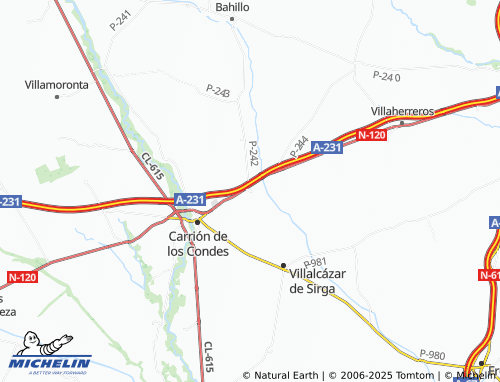 MICHELIN-Landkarte San Mamés de Campos - ViaMichelin