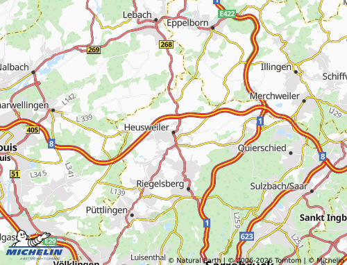 Carte MICHELIN Heusweiler - ViaMichelin