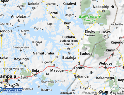 Mapa MICHELIN Kibuku - ViaMichelin