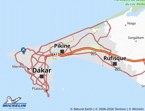 Mappa MICHELIN Thiaroye-sur-Mer - ViaMichelin