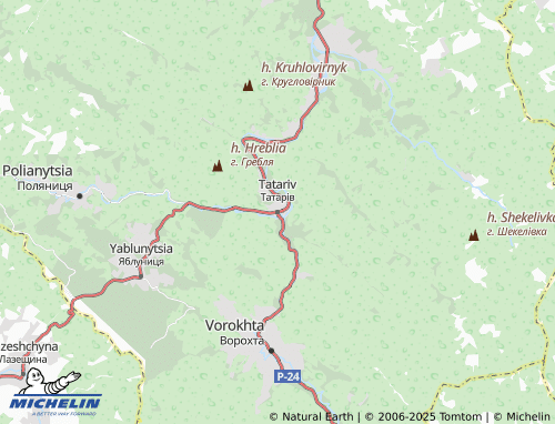 MICHELIN Tatariv map - ViaMichelin