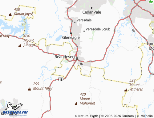 MICHELIN-Landkarte Beaudesert - ViaMichelin