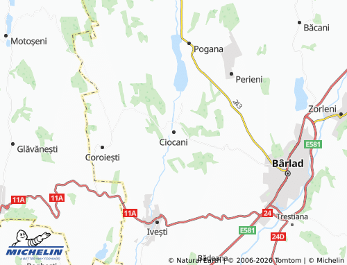 Mappa MICHELIN Ciocani - ViaMichelin