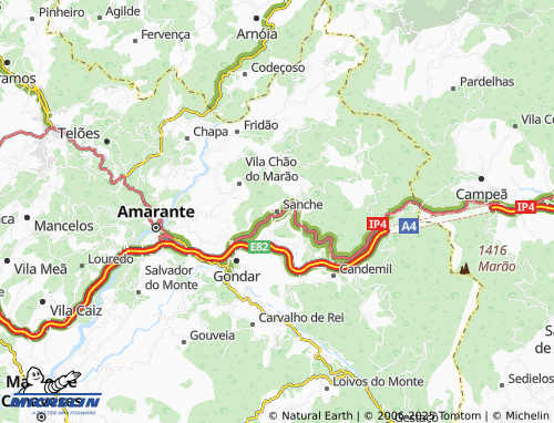 MICHELIN Sanche map - ViaMichelin
