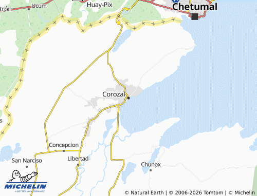 MICHELIN Corozal map - ViaMichelin