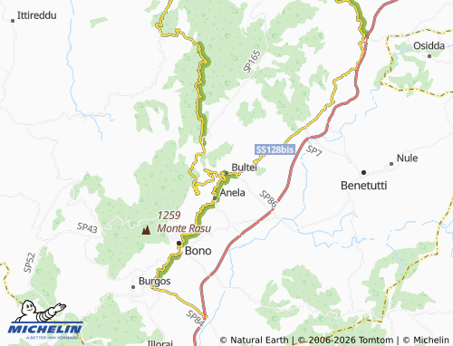 MICHELIN Bultei map - ViaMichelin