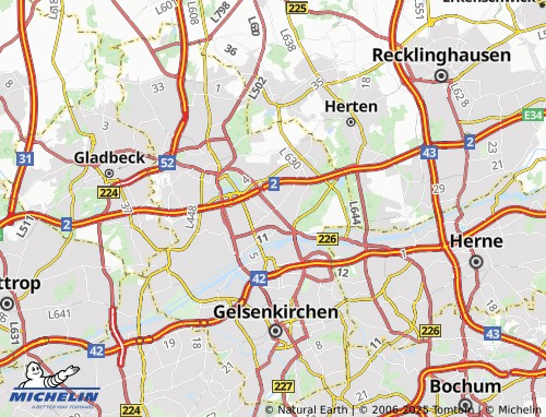 MICHELIN Erle map - ViaMichelin