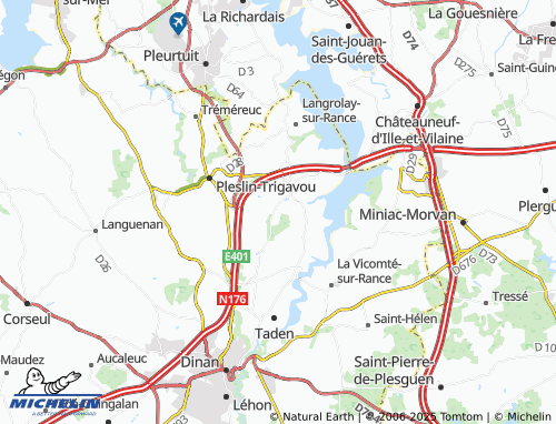 MICHELIN La Rusais map - ViaMichelin