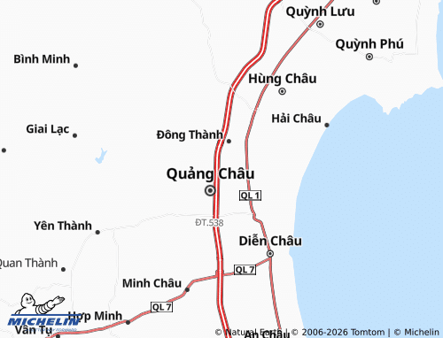 Mapa MICHELIN Diễn Tháp - ViaMichelin