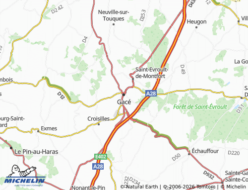 Mappa MICHELIN Gacé - ViaMichelin