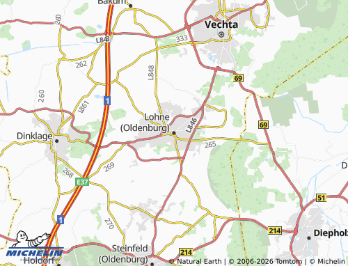 Mapa MICHELIN Lohne (Oldenburg) - ViaMichelin