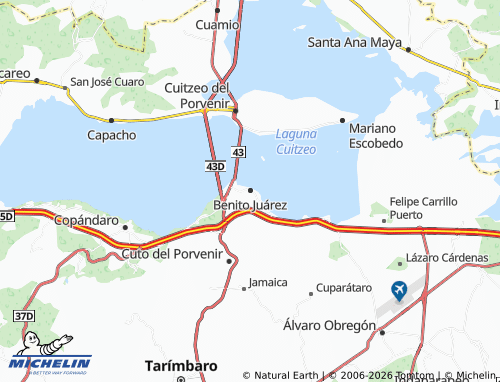 MICHELIN Benito Juárez map - ViaMichelin