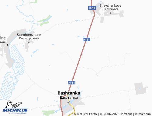 Mappa MICHELIN Shevchenko - ViaMichelin