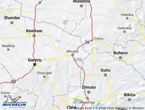MICHELIN Chirumanzu map - ViaMichelin