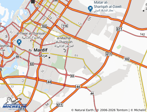 MICHELIN Al Khwaneej First map - ViaMichelin