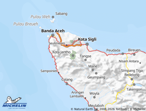 MICHELIN Aceh Besar map - ViaMichelin