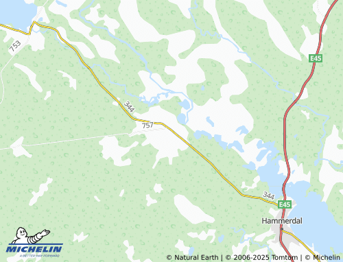 MICHELIN Sikås (Östra Delen) map - ViaMichelin