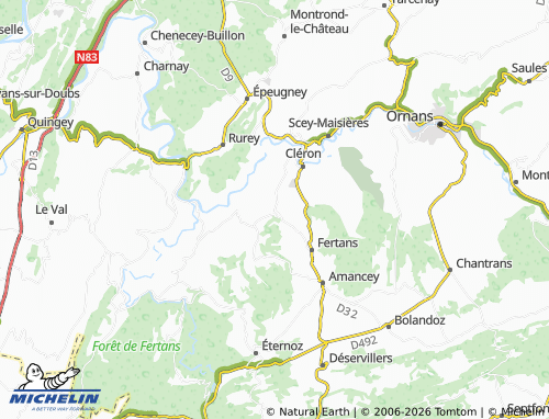 Mapa MICHELIN Amondans - ViaMichelin