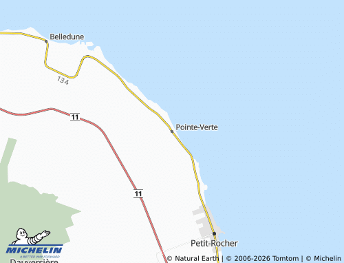 Mappa MICHELIN Pointe-Verte - ViaMichelin