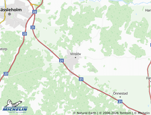 Carte MICHELIN Vinslöv - ViaMichelin