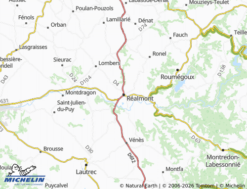 MICHELIN Réalmont map - ViaMichelin