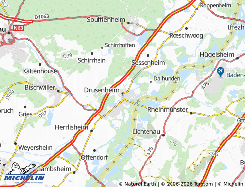 Mapa MICHELIN Drusenheim - ViaMichelin
