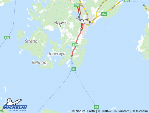 MICHELIN Halhjem map - ViaMichelin