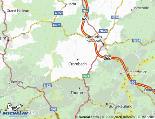 MICHELIN Crombach map - ViaMichelin