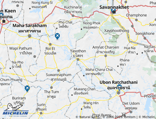 Carte MICHELIN Province de Yasothon - ViaMichelin