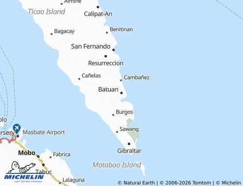 MICHELIN Batuan map - ViaMichelin