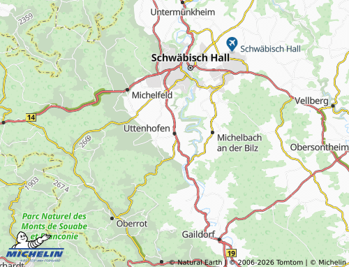 MICHELIN Uttenhofen map - ViaMichelin