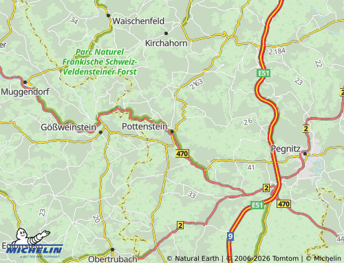 Mapa MICHELIN Pottenstein - ViaMichelin