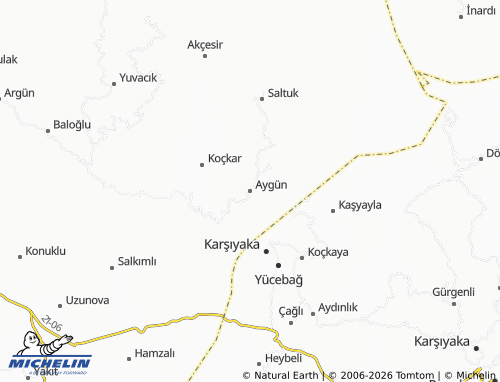 MICHELIN Aygün map - ViaMichelin